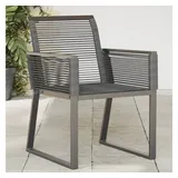 vidaXL Gartenstühle 2 Stk. Schwarz Poly Rattan