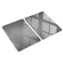 Tulup Schneidebrett Gehärtetes Glas 2 40 x 52 cm Grau