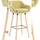 deluke Barhocker mit Lehne 99 x 55 x 46 cm Hellgrün
