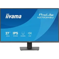 IIYAMA iiyama ProLite X2793HSU-B1 68,6cm 27" IPS LED-Monitor Full-HD 120Hz HDMI DP USB2.0 Slim-Line Adaptive Sync Energieklasse C schwarz 27 Zoll Business Monitor 1 ms Reaktionszeit 120 Hz