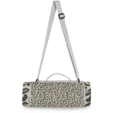 BEUSS Leopardenmuster Picknickdecke wasserdicht Kreative Runde Picknick-Matte Kampierende Strand Yoga Decken Matten im Freien Faltbar Leicht Matte Decke mit Tragegriff (148cm x 148cm)