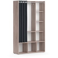 Vicco Kinderkleiderschrank Luigi Sonoma 106 x 178.1 cm mit Vorhang-Kleiderstange