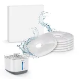 EUGAD 6er Pack Katzenbrunnen Filter, Filter Katzenbrunnen für EUGAD Trinkbrunnen für Katze mit Vierfachem Filtersystem, Aktivkohle & Filterschwämme, Wasserbrunnen Filter für Katzen/Hunde