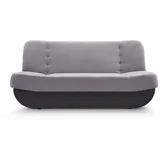 moeblo Schlafsofa Pafos, Sofa Kippsofa Klappsofa Click-Clack, Couch Polstermöbel Sitzmöbel Wohnzimmermöbel 2-Sitzer-Sofa Stoffsofa, mit Relaxfunktion grau