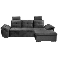 Stella Trading Ecksofa Schwarz - 275x170 cm