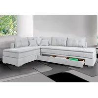 INOSIGN Ecksofa »Night & Day L-Form mit Dauer-Schlaffunktion ohne Armlehnen«, mit Boxspring-Bettfunktion 180x200 cm und Bettkasten, Dauerschläfer! grau