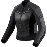 RevIt! Revit Median, Damen Motorrad Lederjacke, schwarz-grau, - 40