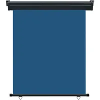 vidaXL Seitenmarkise 145 x 250 cm Blau Polyester