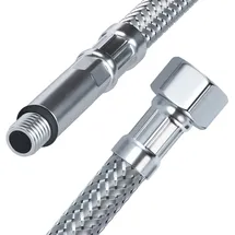 Vioks Gummischlauch Geflochten Panzerschlauch 3/8" 200 cm Flexschlauch mit Dichtung