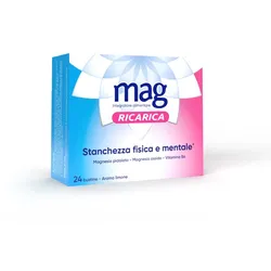 Mag Refill mit Magnesiumpidolat, Magnesiumoxid, Vitamin B6 gegen geistige und körperliche Ermüdung, 24 bst