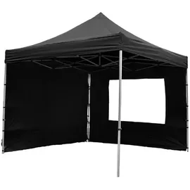VCM Aluminium-Faltpavillon schwarz