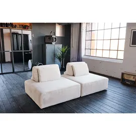KAWOLA Hocker WIOLO SOFT Cord Farbe: weiß