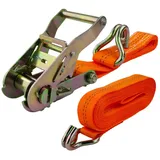 MCS Cargo Security Feldtmann Spanngurt TECTOR mit Ratsche, 6m x 35mm, orange, Zurrkraft bis 2000kg