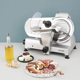 h.koenig Elektrischer Allesschneider MSX220, 20cm Klinge Silber