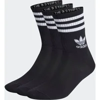 Adidas Mid Cut Crew Socken 3 Paar Black 37-39