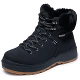 SKECHERS Park City Stiefelette, Schwarzes Duraleather-Kunstfell, 37 EU