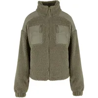 URBAN CLASSICS Sherpa Mix Jacke - Pale Green -