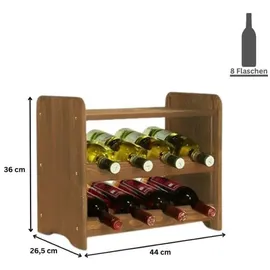 Proregal Weinregal 36 x 44 x 26,5 cm Braun