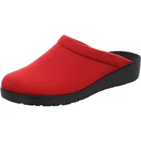 Rohde Damen Hausschuh Pantoffel Textil flach bequem Roma 2321, Größe:40 EU, Farbe:Rot - 40