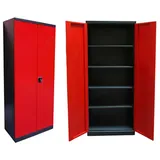 Adb - Werkzeugschrank Metallschrank L Mit Lochwand Stahlschrank 1920x780x380 Mm