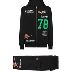 PLEIN SPORT Herren Sportanzug, Schwarz, L