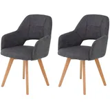 Hela Armlehnstuhl HELA "SOFIA Armlehnenstuhl mit Massivholzgestell, Bezug Webstoff", grau (anthrazit, buche), B:57cm H:87cm T:61,5cm, Massivholz, Polyester, Stoff, Stühle, Armlehnstuhl, Esszimmerstuhl, Sessel mit Armlehnen, dezenter Rückenausschnitt