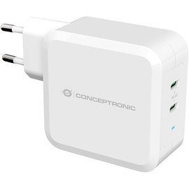 Conceptronic ALTHEA 2-Port 100W GaN USB-C PD-Ladegerät weiß (ALTHEA08W)
