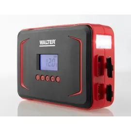 WALTER WERKZEUGE WALTER Li-Ion Motorrad Starthilfe mit Kompressor 12V Batterie Starthilfegerät