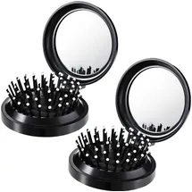 Boao 2er Pack Faltbare Haarbürsten mit Spiegel