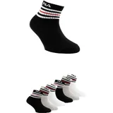 Fila Kurzsocken FILA, Mädchen, Gr. 23-26, schwarz, weiß, grau, Baumwollmischung, Socken, Cotton-Mix, mit Rippenbündchen
