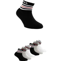 Fila Kurzsocken FILA, Mädchen, Gr. 23-26, schwarz, weiß, grau, Baumwollmischung, Socken, Cotton-Mix, mit Rippenbündchen