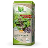 ProNatur PRO NATUR Bio Aussaaterde Anzuchterde Pikiererde gebrauchsfertig und torffrei 1 x 18,0 L