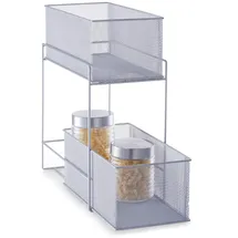 Zeller Etagenregal mit 2 Körben 17,5 x 35 x 42 cm Grau