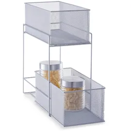 Zeller Etagenregal mit 2 Körben 17,5 x 35 x 42 cm Grau