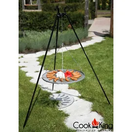 Cook King Schwenkgrill 180 cm inkl. Grillrost Ø 60 cm Rohstahl