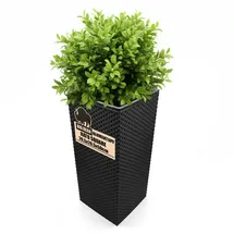 BigDean Blumentopf 26,5 x 26,5 x 50 cm Anthrazit