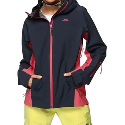 F2 Pany Ski-Jacke nachhaltige Damen Wintersport-Jacke mit Kapuze 51133212 Blau/Pink - 34/XS