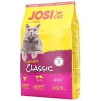 JosiCat Sterilised Classic (7 x 650 g), 4,55 kg Karton,Premium Trockenfutter für ausgewachsene Katzen, Katzenfutter, powered by JOSERA, 7er Pack