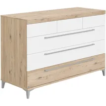 Paidi Kommode Remo 141,2 x 94,3 x 55,9 cm Weiß / Eiche