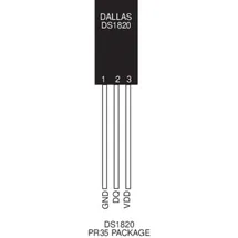 MAXIM INTEGRATED Ds18s20+ Ds18s20+ Temperatursensor -55 bis +125°C To-92 radial bedrahtet