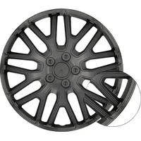 CARTREND Radzierblende Branch 40 cm (16 Zoll) silber schwarz 4 Stück