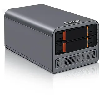 ROUAFWIT Mini PC Core i3 N305 NAS 2 Bay Soft Router 3-in-1, DDR5 8G RAM 128G NVME SSD Büro Desktop Micro Computer Network Storage, 2 x i226V 2.5GbE, Dual Lüfter, SPK/MIC