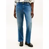 Tommy Hilfiger Curve "CRV DNM GLOW BOOTCUT RW", Damen, Gr. 46, N-Gr, blau (glow), Denim/Jeans, Obermaterial: 98% Baumwolle, 2% Elasthan, leichte Abriebeffekte, unifarben, Jeans, in großen Größen