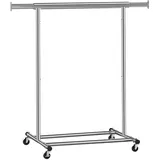 Songmics Kleiderständer Pataye 92x45x161,5 cm Silber