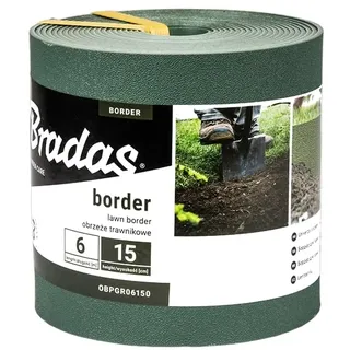 Bradas Rasenrand BORDER einfach 6m x 15cm grün