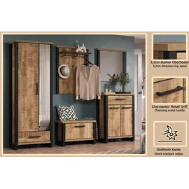 Home Affaire Elda Garderoben-Set 249 x 195 x 39 cm Schwarz