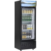 Vevor Getränkekühlschrank Flaschenkühlschrank Schwarz 195 L, Getränkekühlschrank mit 3 Verstellbaren Einlegeböden, Gastro Getränkekühler 7-Stufige Knopfsteuerung, LED Kommerzieller Kühlschrank