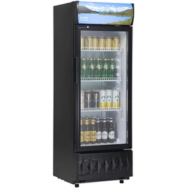 Vevor Getränkekühlschrank Flaschenkühlschrank Schwarz 195 L, Getränkekühlschrank mit 3 Verstellbaren Einlegeböden, Gastro Getränkekühler 7-Stufige Knopfsteuerung, LED Kommerzieller Kühlschrank
