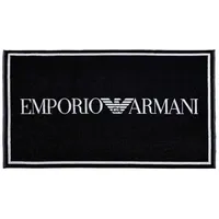 Giorgio Armani EMPORIO ARMANI Unisex Strandtuch - Badetuch, Logo, Baumwolle Schwarz 170x100cm
