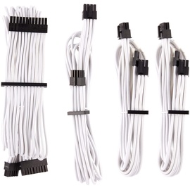 Corsair Premium sleeved starter kit (Type 4, Generation 4) - Stromkabelkit - Weiß